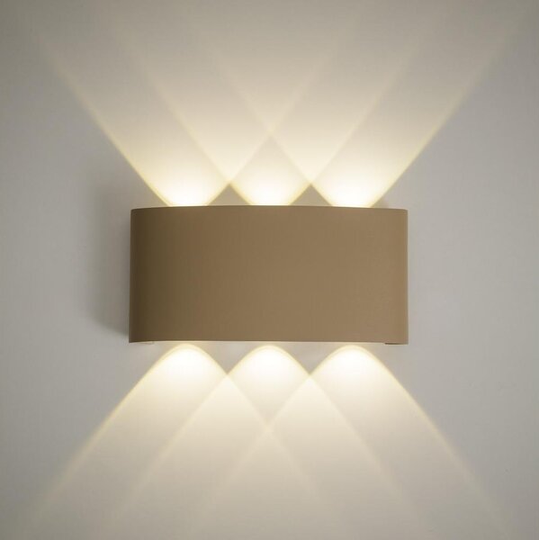 LED външно стенно осветително тяло ARROW LED/6W/230V IP54 бежово