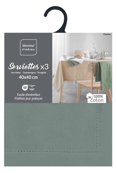 Текстилни салфетки в комплект 3 бр. 40x40 cm Charline – douceur d'intérieur