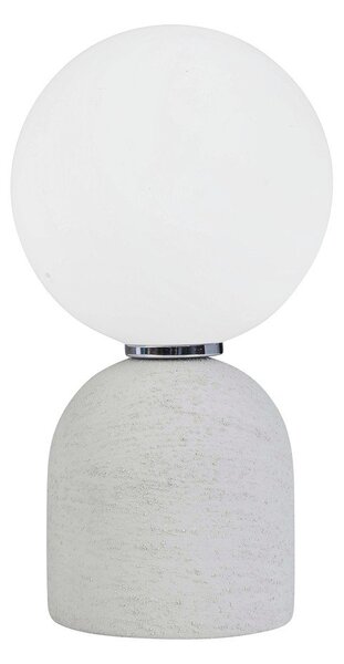 Сива керамична настолна лампа със стъклен абажур (височина 22 cm) Jael – Yes Everyday