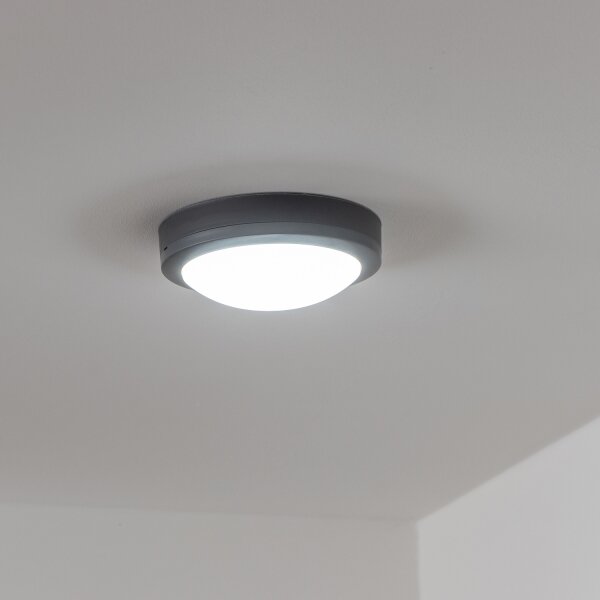 Brilagi - Екстериорна LED лампа за таван LED/13W/230V Ø 17 см IP54 антрацит