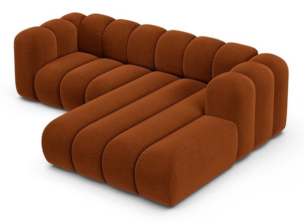 Оранжев ъглов диван (десен ъгъл) Lupine – Micadoni Home