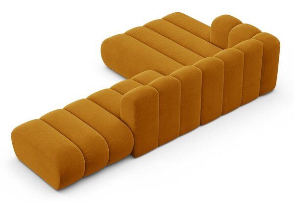 Жълт ъглов диван (ляв ъгъл) Lupine – Micadoni Home