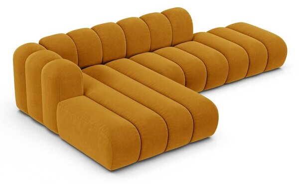 Жълт ъглов диван (ляв ъгъл) Lupine – Micadoni Home