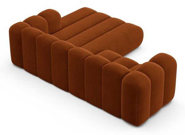 Оранжев ъглов диван (десен ъгъл) Lupine – Micadoni Home