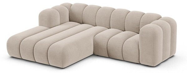 Бежов ъглов диван (ляв ъгъл) Lupine – Micadoni Home