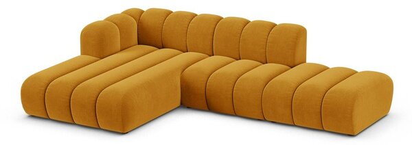 Жълт ъглов диван (ляв ъгъл) Lupine – Micadoni Home