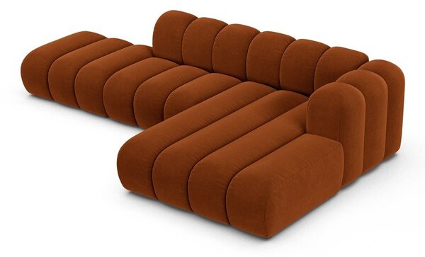 Оранжев ъглов диван (десен ъгъл) Lupine – Micadoni Home