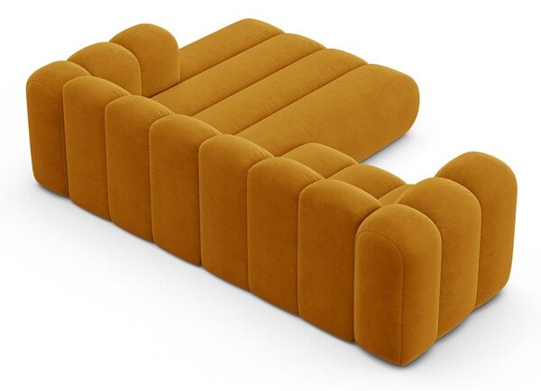 Жълт ъглов диван (десен ъгъл) Lupine – Micadoni Home