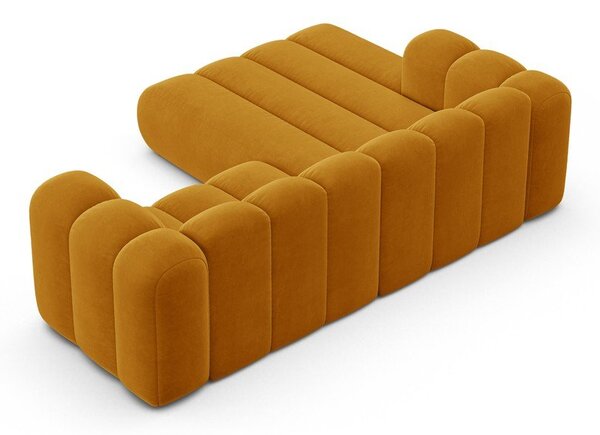 Жълт ъглов диван (ляв ъгъл) Lupine – Micadoni Home