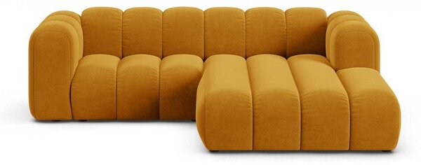 Жълт ъглов диван (десен ъгъл) Lupine – Micadoni Home