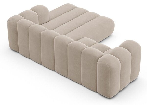 Бежов ъглов диван (десен ъгъл) Lupine – Micadoni Home