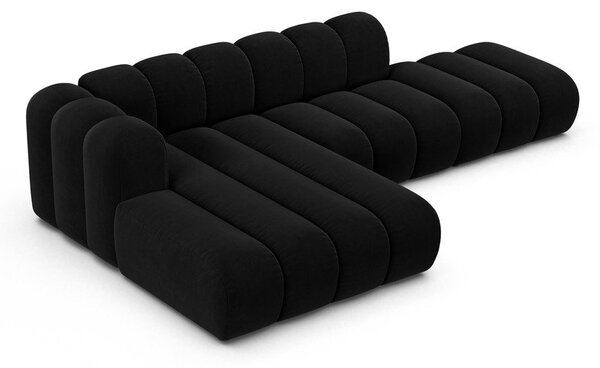 Антрацитен ъглов диван (ляв ъгъл) Lupine – Micadoni Home