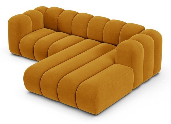 Жълт ъглов диван (десен ъгъл) Lupine – Micadoni Home