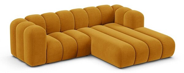 Жълт ъглов диван (десен ъгъл) Lupine – Micadoni Home