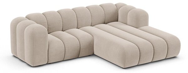 Бежов ъглов диван (десен ъгъл) Lupine – Micadoni Home