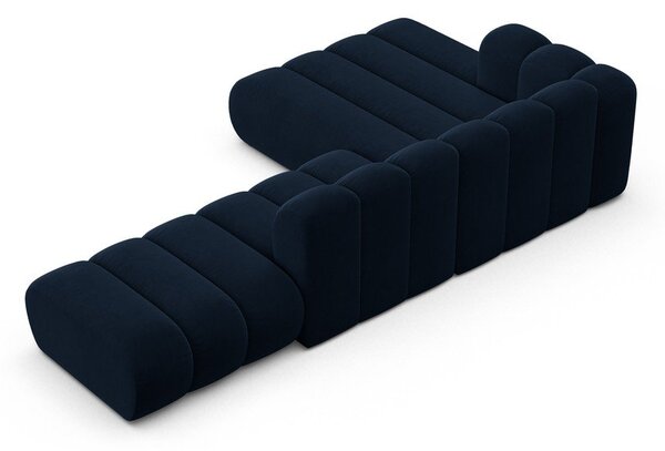 Тъмносин ъглов диван (ляв ъгъл) Lupine – Micadoni Home