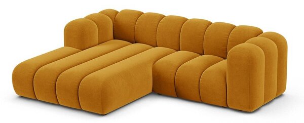 Жълт ъглов диван (ляв ъгъл) Lupine – Micadoni Home