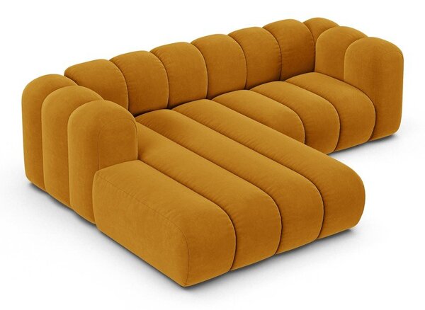 Жълт ъглов диван (ляв ъгъл) Lupine – Micadoni Home