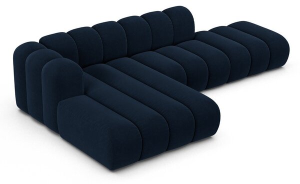 Тъмносин ъглов диван (ляв ъгъл) Lupine – Micadoni Home