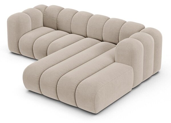 Бежов ъглов диван (десен ъгъл) Lupine – Micadoni Home