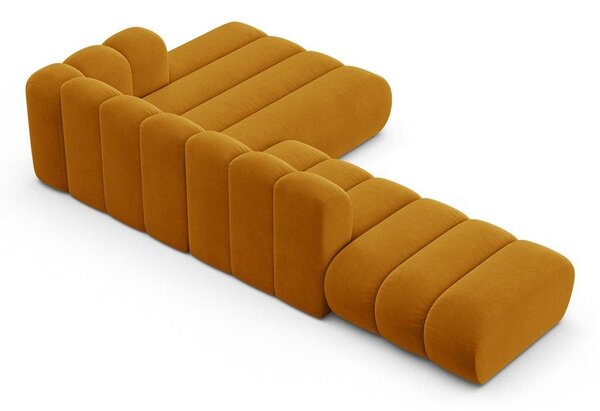 Жълт ъглов диван (десен ъгъл) Lupine – Micadoni Home