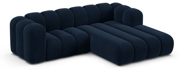 Тъмносин ъглов диван (десен ъгъл) Lupine – Micadoni Home