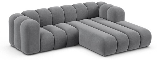 Светлосив ъглов диван (десен ъгъл) Lupine – Micadoni Home