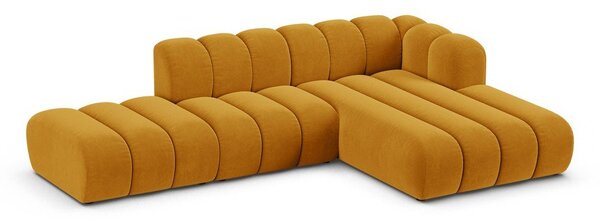 Жълт ъглов диван (десен ъгъл) Lupine – Micadoni Home