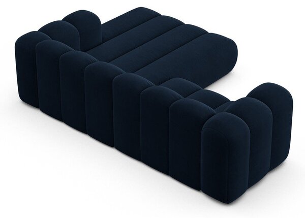 Тъмносин ъглов диван (десен ъгъл) Lupine – Micadoni Home