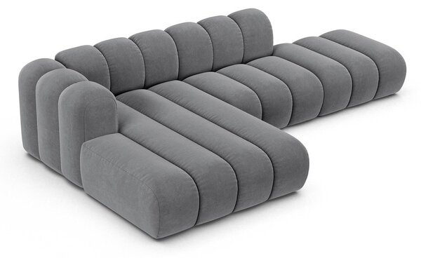 Светлосив ъглов диван (ляв ъгъл) Lupine – Micadoni Home