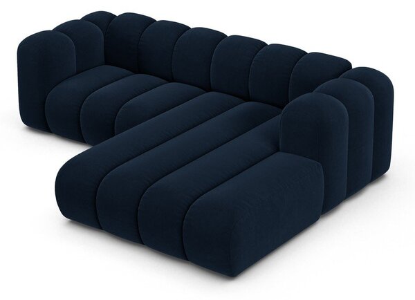 Тъмносин ъглов диван (десен ъгъл) Lupine – Micadoni Home