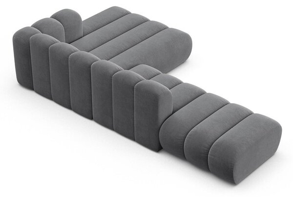 Светлосив ъглов диван (десен ъгъл) Lupine – Micadoni Home
