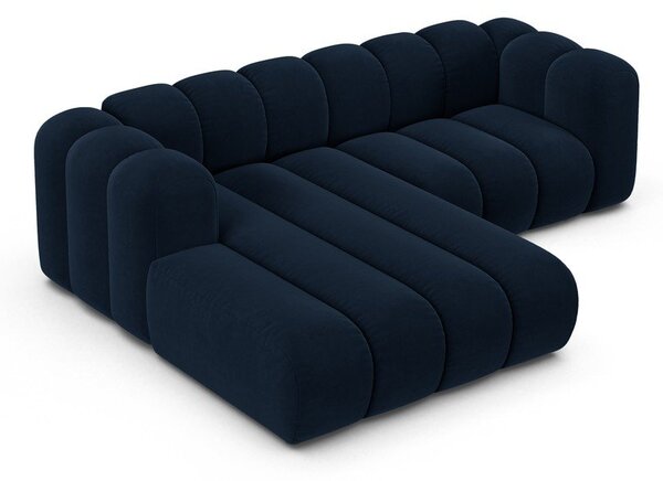 Тъмносин ъглов диван (ляв ъгъл) Lupine – Micadoni Home