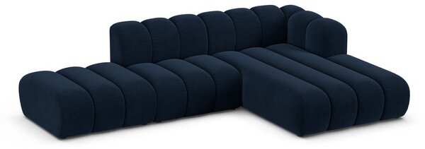 Тъмносин ъглов диван (десен ъгъл) Lupine – Micadoni Home