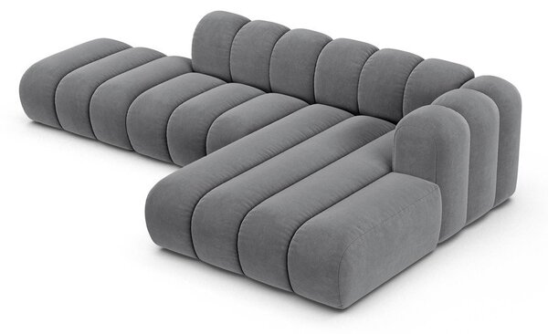 Светлосив ъглов диван (десен ъгъл) Lupine – Micadoni Home
