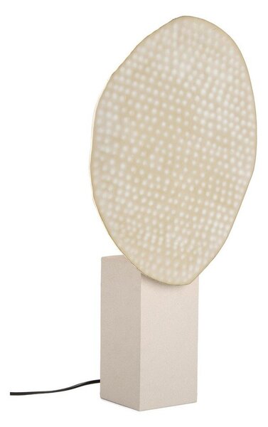 Бежова метална настолна лампа с метален абажур (височина 57 cm) Neev – Bizzotto