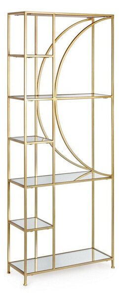 Стоманена библиотека в златист цвят 66x176x25,5 cm Elenor – Bizzotto