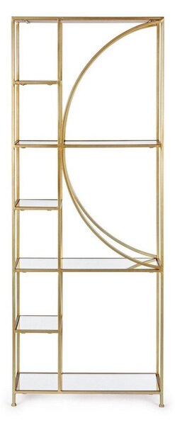 Стоманена библиотека в златист цвят 66x176x25,5 cm Elenor – Bizzotto