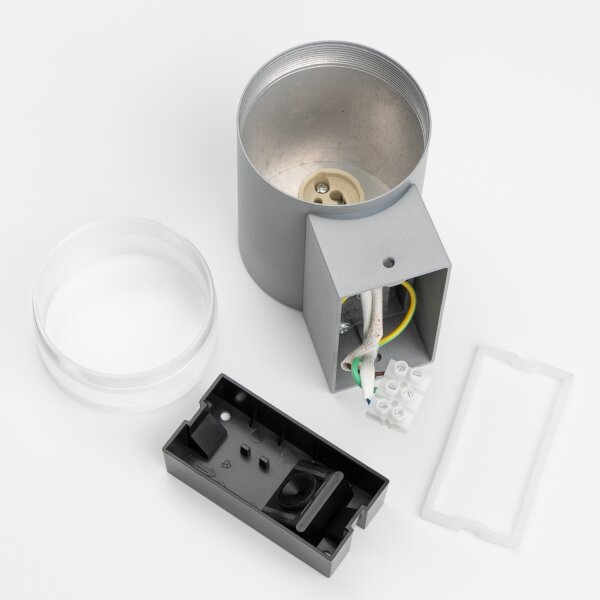 Brilagi - LED RGBW външно стенно осветително тяло MATERA 1xGU10/4,8W/230V сиво IP54