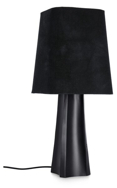 Черна метална настолна лампа с текстилен абажур (височина 61 cm) Tripura – Bizzotto