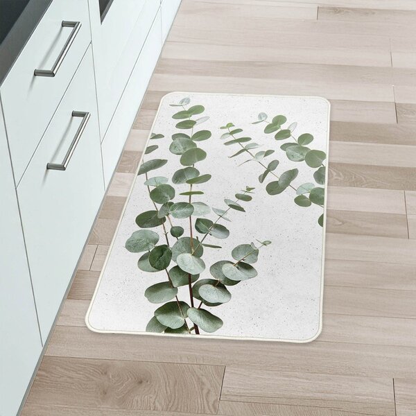 Бял/зелен килим 45x75 cm Stevia – douceur d'intérieur