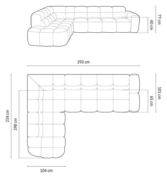 Бежов ъглов диван Lisa – Micadoni Home