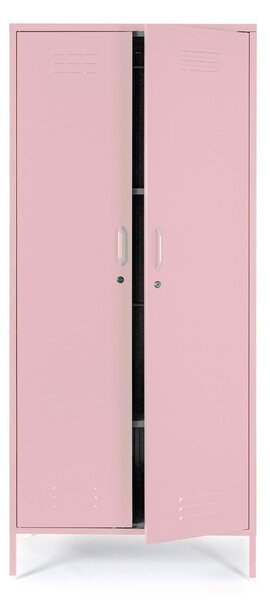 Светлорозово метално заключващ се шкафче 80x185x50 cm Cambridge – Yes Everyday