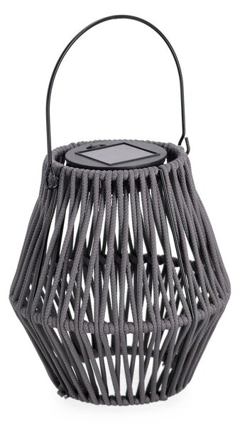Сив LED фенер със соларен панел (височина 17 cm) Juny – Yes Everyday