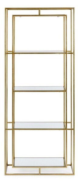 Стоманена библиотека в златист цвят 68x172,5x28 cm Elenor – Bizzotto