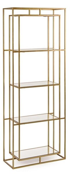 Стоманена библиотека в златист цвят 68x172,5x28 cm Elenor – Bizzotto