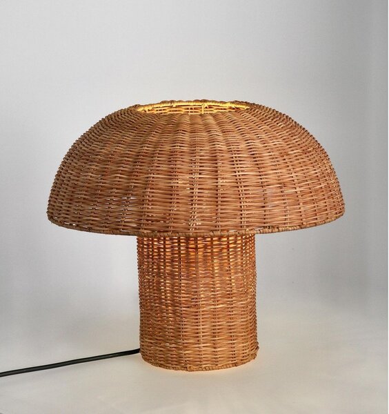 Ратанова LED настолна лампа в естествен цвят с ратанов абажур (височина 40 cm) Irele – Bizzotto