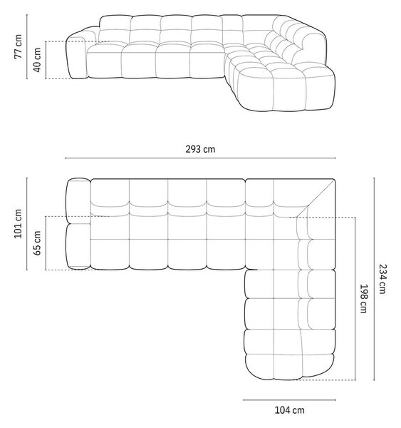 Бежов ъглов диван Lisa – Micadoni Home