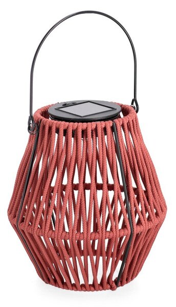 Червен LED фенер със соларен панел (височина 17 cm) Juny – Yes Everyday