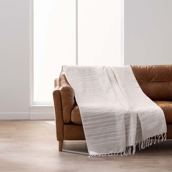 Кремаво памучно покривало за легло 125x150 cm Lilia – douceur d'intérieur